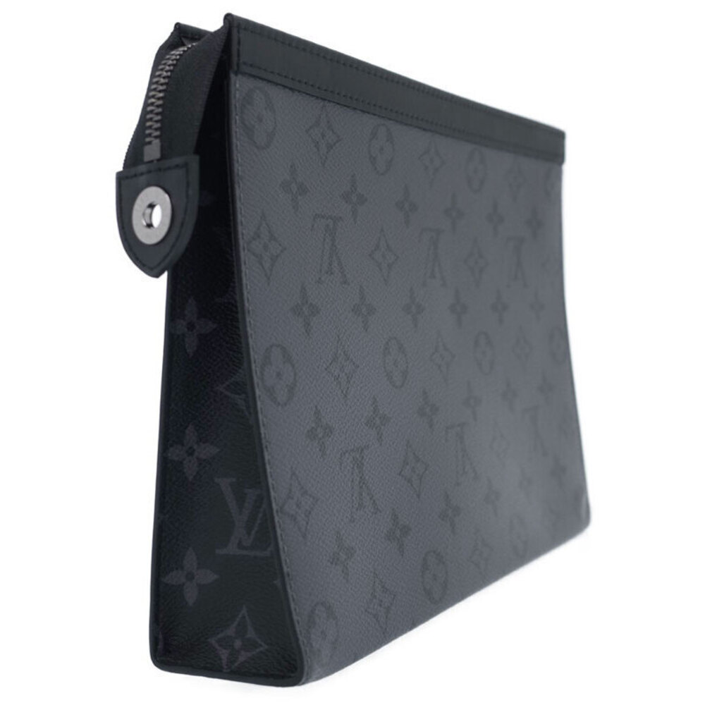 Louis Vuitton Black Eclipse Reverse Clutch Pochette Monogram Voyage Bag